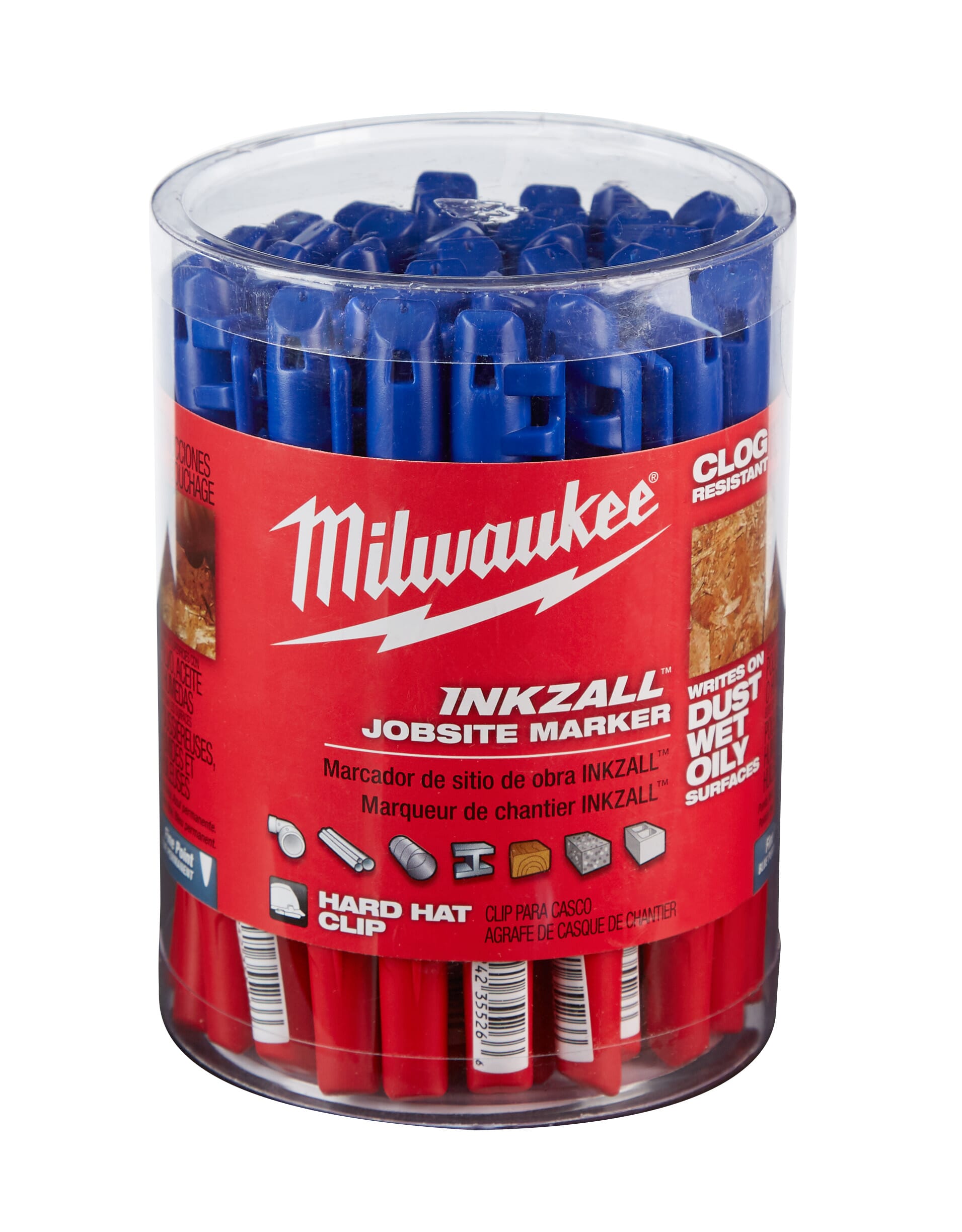 Milwaukee® 48-22-3180 Point Marker, 5-1/2 in Fine Tip, Plastic, Blue Ink/Red